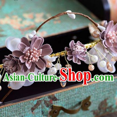 Traditional Jewelry Accessories, Princess Wedding Hair Accessories, Bride Wedding Hair Accessories, Headwear, Baroco Style Handmade Flowers Hair Claw for Women