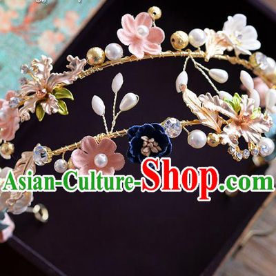Traditional Jewelry Accessories, Princess Wedding Hair Accessories, Bride Wedding Hair Accessories, Headwear, Baroco Style Handmade Pearl Flowers Hair Claw for Women