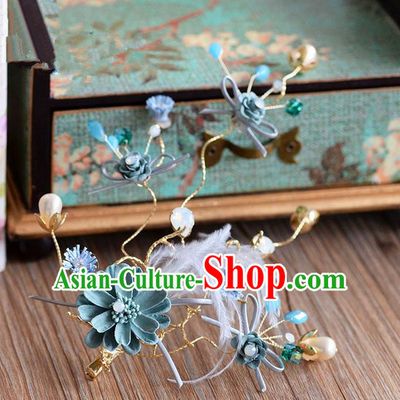 Traditional Jewelry Accessories, Princess Wedding Hair Accessories, Bride Wedding Hair Accessories, Headwear, Baroco Style Handmade Pearl Flowers Hair Claw for Women