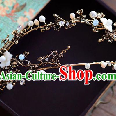 Traditional Jewelry Accessories, Princess Wedding Hair Accessories, Bride Wedding Hair Accessories, Headwear, Baroco Style Handmade Crystal Hair Claw for Women