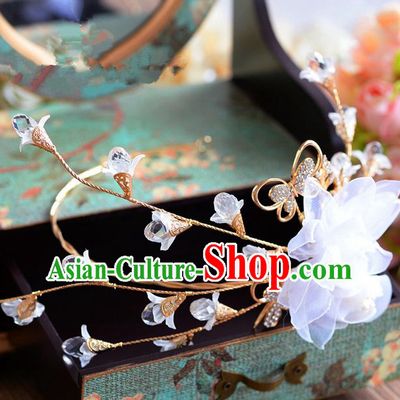 Traditional Jewelry Accessories, Princess Wedding Hair Accessories, Bride Wedding Hair Accessories, Headwear, Baroco Style Handmade Crystal Hair Claw for Women