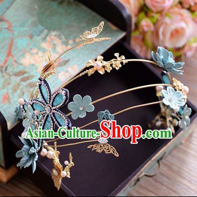 Traditional Jewelry Accessories, Princess Wedding Hair Accessories, Bride Wedding Hair Accessories, Headwear, Baroco Style Handmade Crystal Flowers Hair Claw for Women