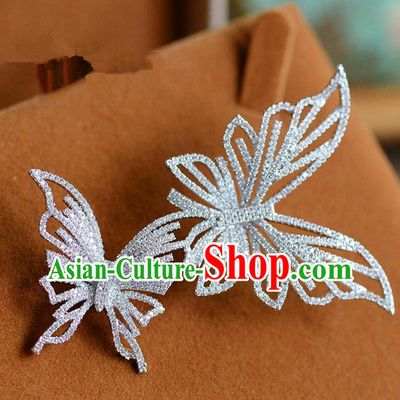 Traditional Jewelry Accessories, Princess Wedding Accessories, Bride Wedding Accessories, Baroco Style Handmade Butterfly Brooch for Women