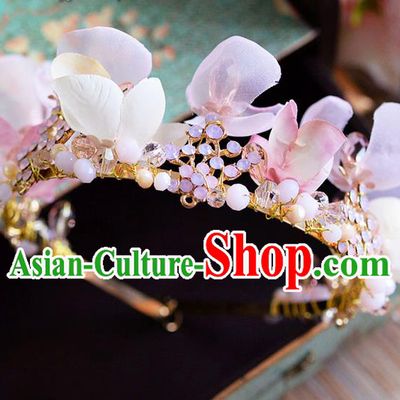 Traditional Jewelry Accessories, Princess Wedding Hair Accessories, Bride Wedding Hair Accessories, Headwear, Baroco Style Handmade Flowers Feather Hair Claw for Women