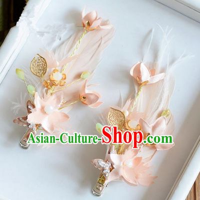 Traditional Jewelry Accessories, Princess Wedding Hair Accessories, Bride Wedding Hair Accessories, Headwear, Baroco Style Handmade Crystal Feather Hair Claw for Women