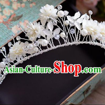 Traditional Jewelry Accessories, Palace Princess Bride Royal Crown, Engagement Royal Crown, Wedding Hair Accessories, Baroco Style Pearl Headwear for Women