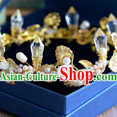 Traditional Jewelry Accessories, Palace Queen Bride Royal Crown, Engagement Royal Crown, Wedding Hair Accessories, Baroco Style Crystal Headwear for Women