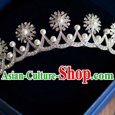 Traditional Jewelry Accessories, Palace Princess Bride Royal Crown, Engagement Royal Crown, Wedding Hair Accessories, Baroco Style Crystal Headwear for Women