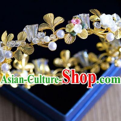 Traditional Jewelry Accessories, Palace Princess Bride Royal Crown, Engagement Royal Crown, Wedding Hair Accessories, Baroco Style Crystal Pearl Headwear for Women