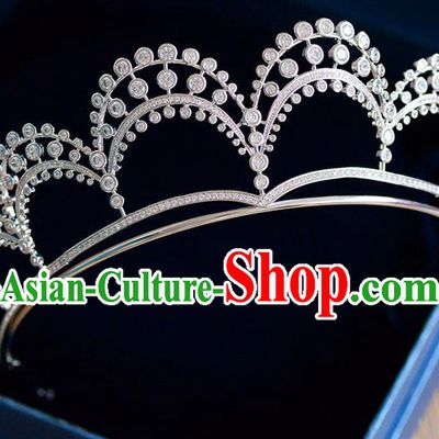 Traditional Jewelry Accessories, Palace Princess Bride Royal Crown, Engagement Royal Crown, Wedding Hair Accessories, Baroco Style Crystal Zircon Headwear for Women