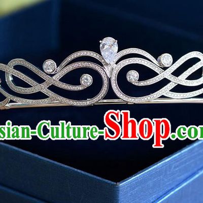 Traditional Jewelry Accessories, Palace Princess Bride Royal Crown, Engagement Royal Crown, Wedding Hair Accessories, Baroco Style Crystal Zircon Headwear for Women