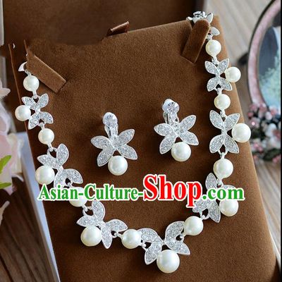 Traditional Jewelry Accessories, Palace Princess Earrings, Engagement Accessories Collar, Earrings, Necklace, Wedding Accessories, Baroco Style Headwear Set for Women