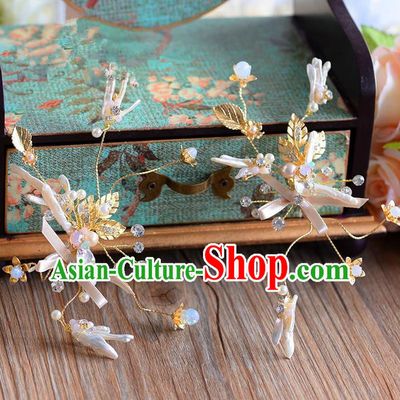 Traditional Jewelry Accessories, Princess Wedding Hair Accessories, Bride Wedding Hair Accessories, Headband, Baroco Style Handmade Crystal Pearl Hair Claw for Women