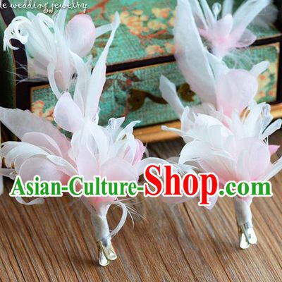 Traditional Jewelry Accessories, Princess Wedding Hair Accessories, Bride Wedding Hair Accessories, Headband, Baroco Style Handmade Feather Hair Claw for Women