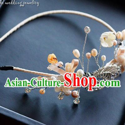 Traditional Jewelry Accessories, Princess Wedding Hair Accessories, Bride Wedding Hair Accessories, Headband, Baroco Style Handmade Pearl Hair Claw for Women