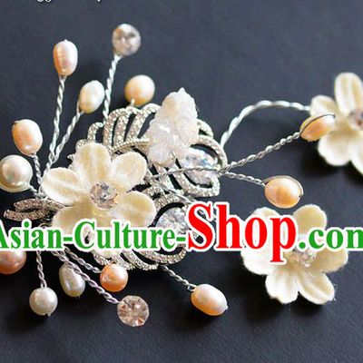Traditional Jewelry Accessories, Princess Wedding Accessories, Bride Wedding Pearl Zircon Brooch for Women