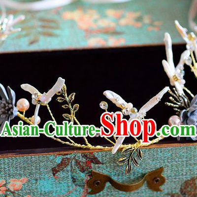 Traditional Jewelry Accessories, Princess Wedding Hair Accessories, Bride Wedding Hair Accessories, Headband, Baroco Style Handmade Crystal Hair Claw for Women