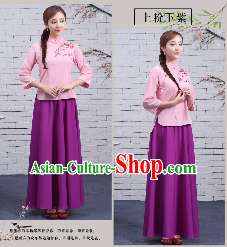 Chinese Traditional Dress Show Min Guo Time Girl Clothing Nobel Lady Stage costumes Ladies Chinese Traditional Dress Show Min Guo Time Girl Clothing Nobel Lady Stage costumes Ladies