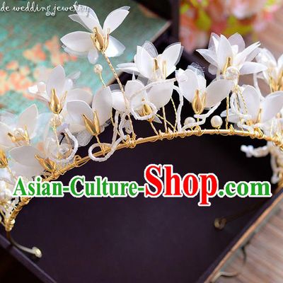 Traditional Jewelry Accessories, Palace Princess Bride Royal Crown, Engagement Royal Crown, Wedding Hair Accessories, Baroco Style Flowers Headwear for Women