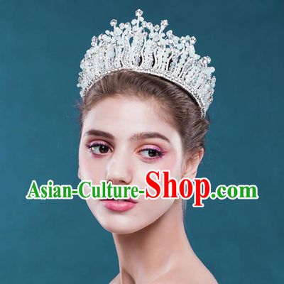 Traditional Jewelry Accessories, Palace Princess Bride Royal Crown, Engagement Royal Crown, Wedding Hair Accessories, Baroco Style Crystal Headwear for Women