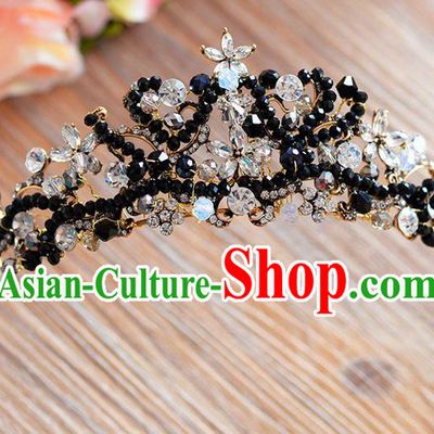 Traditional Jewelry Accessories, Palace Princess Bride Royal Crown, Engagement Retro Royal Crown, Wedding Hair Accessories, Baroco Style Crystal Headwear for Women