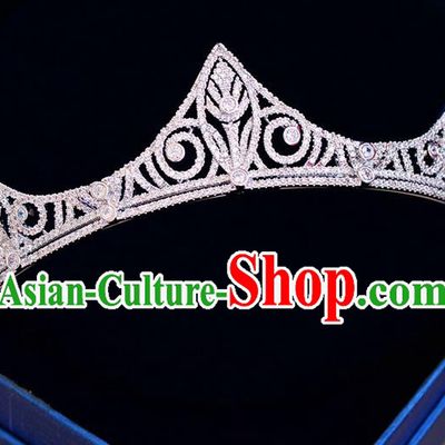 Traditional Jewelry Accessories, Palace Princess Bride Royal Crown, Engagement Retro Royal Crown, Wedding Hair Accessories, Baroco Style Crystal Zircon Headwear for Women