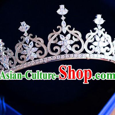 Traditional Jewelry Accessories, Palace Princess Bride Royal Crown, Engagement Retro Royal Crown, Wedding Hair Accessories, Baroco Style Zircon Headwear for Women