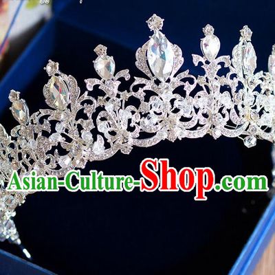 Traditional Jewelry Accessories, Palace Princess Bride Royal Crown, Engagement Royal Crown, Wedding Hair Accessories, Baroco Style Crystal Headwear for Women