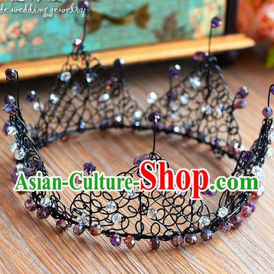 Traditional Jewelry Accessories, Palace Queen Bride Royal Crown, Engagement Retro Royal Crown, Wedding Hair Accessories, Baroco Style Headwear for Women