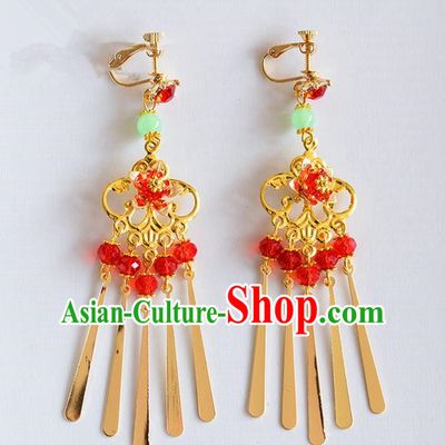Chinese Ancient Style Jewelry Accessories, Earring, Hanfu Xiuhe Suits Wedding Bride Earrings for Women