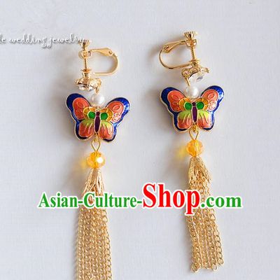 Chinese Ancient Style Jewelry Accessories, Earring, Hanfu Xiuhe Suits Wedding Bride Earrings for Women