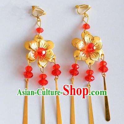 Chinese Ancient Style Jewelry Accessories, Earring, Hanfu Xiuhe Suits Wedding Bride Earrings for Women