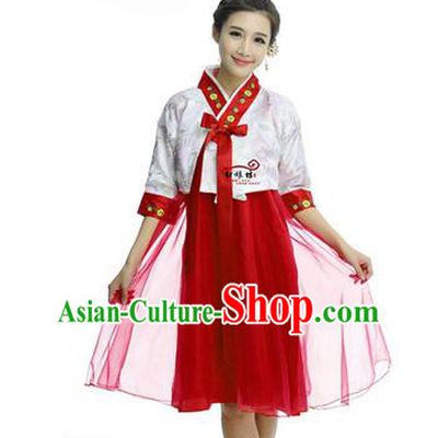 Women Shirt Skirt Korean Clothes Show Costume Shirt Sleeves Korean Traditional Dress Dae Jang Geum White Top Red Skirt