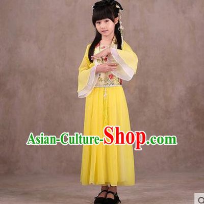 Ancient Chinese Palace Costumes Complete Set, Traditional Han Dynasty Ancient Palace Children Clothing, Cosplay Hanfu Fairy Princess Dress Suits for Kids