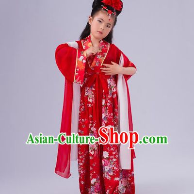 Ancient Chinese Palace Costumes Complete Set, Traditional Han Dynasty Ancient Palace Ru Skirt, Children Clothing, Cosplay Tang Dynasty Fairy Princess Dress Suits for Kids