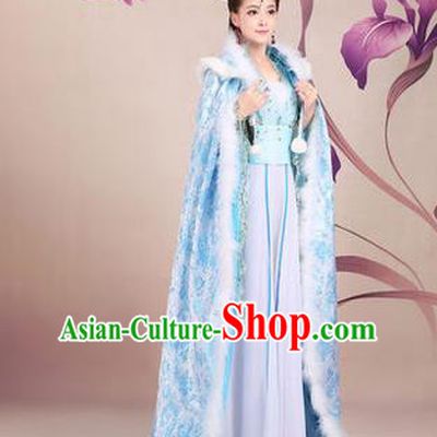 Ancient Chinese Palace Empress Costumes Complete Set, Tang Dynasty Ancient Palace Poncho, Cosplay Imperial Fairy Princess Cloak for Women