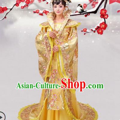 Ancient Chinese Palace Empress Costumes Complete Set, Tang Dynasty Ancient Palace Dance Clothing, Cosplay Fairy Imperial Consort Dress Suits For Women