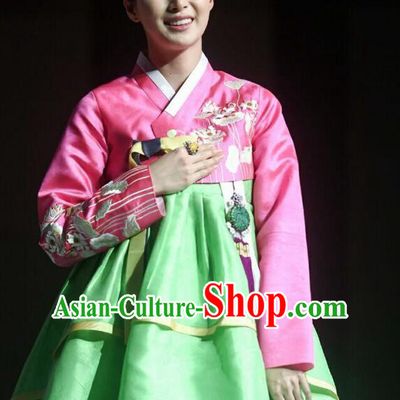 Korean Traditional Dress Women Costumes Clothes Korean Full Dress Formal Attire Ceremonial Dress Court Stage Dancing