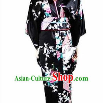 Japanese Traditional Kimono Costumes Women Dress COSPLAY Japanese Traditional Garment Wedding Dress Ceremonial Wafuku Stage Show Black