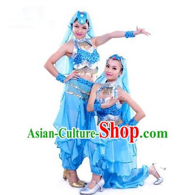 Traditional Indian Dancing Costume, Folk Dance Ethnic Costume, Chinese Xinjiang Nationality Dancing Costumes, Belly Dance Cloth for Women