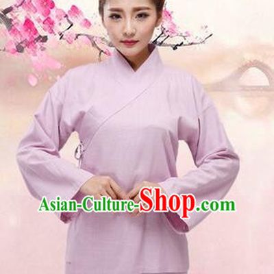 Chinese Zhong Yi triung qioi Ancient Clothes Inner Under Clothes Robe Pants Men Women Sleeping Exercise Costume Purple