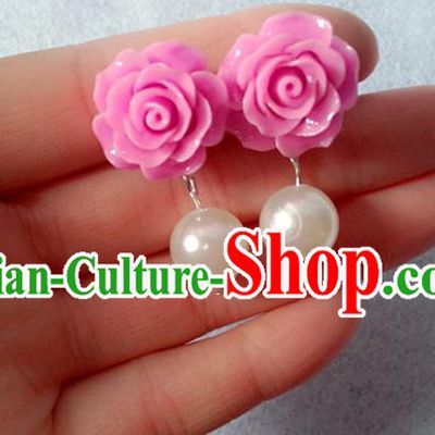 Chinese Wedding Jewelry Accessories, Traditional Xiuhe Suits Wedding Bride Earrings, Ancient Chinese Earrings