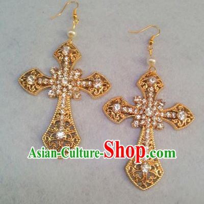 Chinese Wedding Jewelry Accessories, Traditional Xiuhe Suits Wedding Bride Earrings, Ancient Chinese Earrings