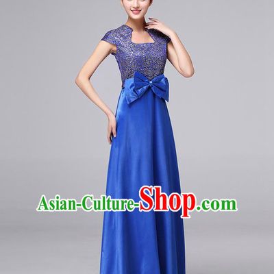 Chinese Classic Stage Performance Chorus Singing Group Dance Costumes, Chorus Competition Costume, Compere Costumes for Women