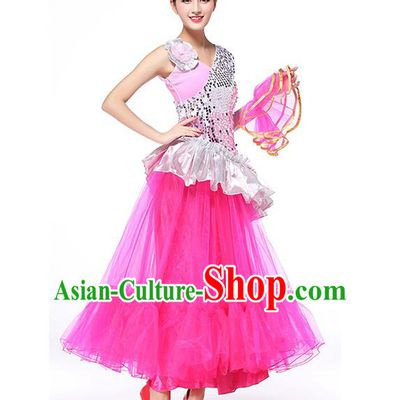 Chinese Classic Stage Performance Chorus Singing Group Dance Costumes, Chorus Competition Costume, Compere Costumes for Women