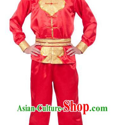 Traditional Chinese Drum Dancing Costume, Dragon Dancing Clothes, Folk Dance Yangko Costume for Men