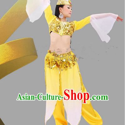 Traditional Indian Dancing Costume, Folk Dance Ethnic Costume, Chinese Xinjiang Nationality Dancing Costumes, Belly Dance Cloth for Women