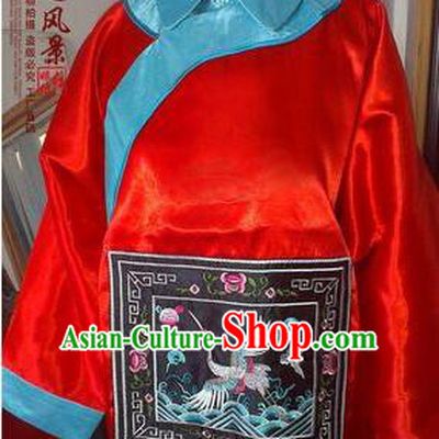 Qing Dynasty Men Costume Official Clothes Imperial Palace Royal Family Member Chieftain Clothing and Hat Red