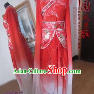 Chinese Traditional Costume Empresses in the Palace Water Sleeves Qi Xian nv Dancing Clothes Jing Hong Red