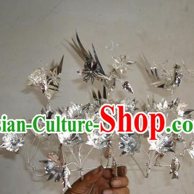 Chinese Traditional Miao Minority Hmong Folk Ethnic Hair Clip, Silver Headwear, Miao Jewelry Accessories Hairpin for Women